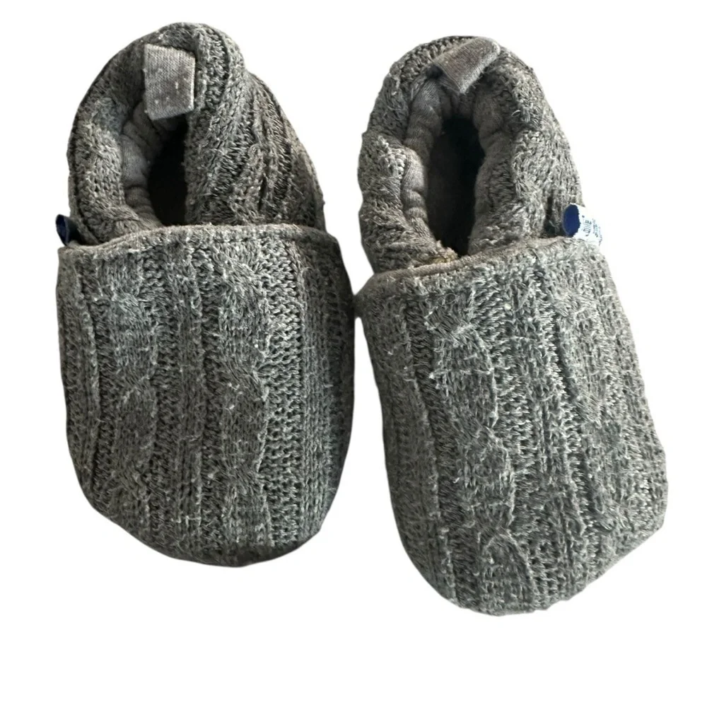 TongYouYuan 12 month infant slipper sweater material floral print gray